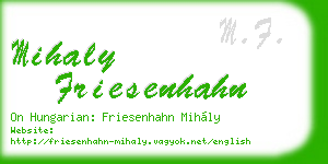 mihaly friesenhahn business card